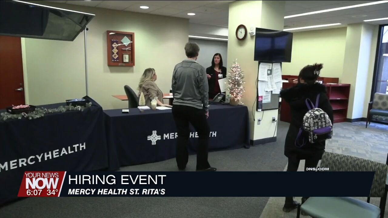 Mercy Health-St. Rita's is encouraging job seekers to check out their many openings